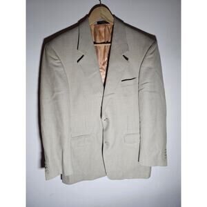 Gianfranco Ruffini Sport Coat Mens 40R Houndstooth Jacket Silk Wool Blazer
